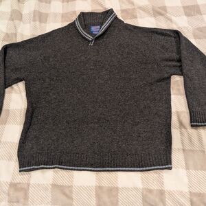 Pendleton Charcoal V-Neck Sweater